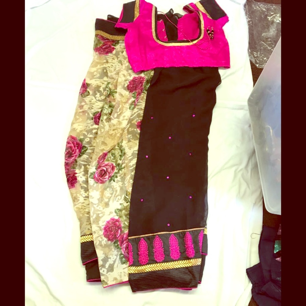 Indian floral saree